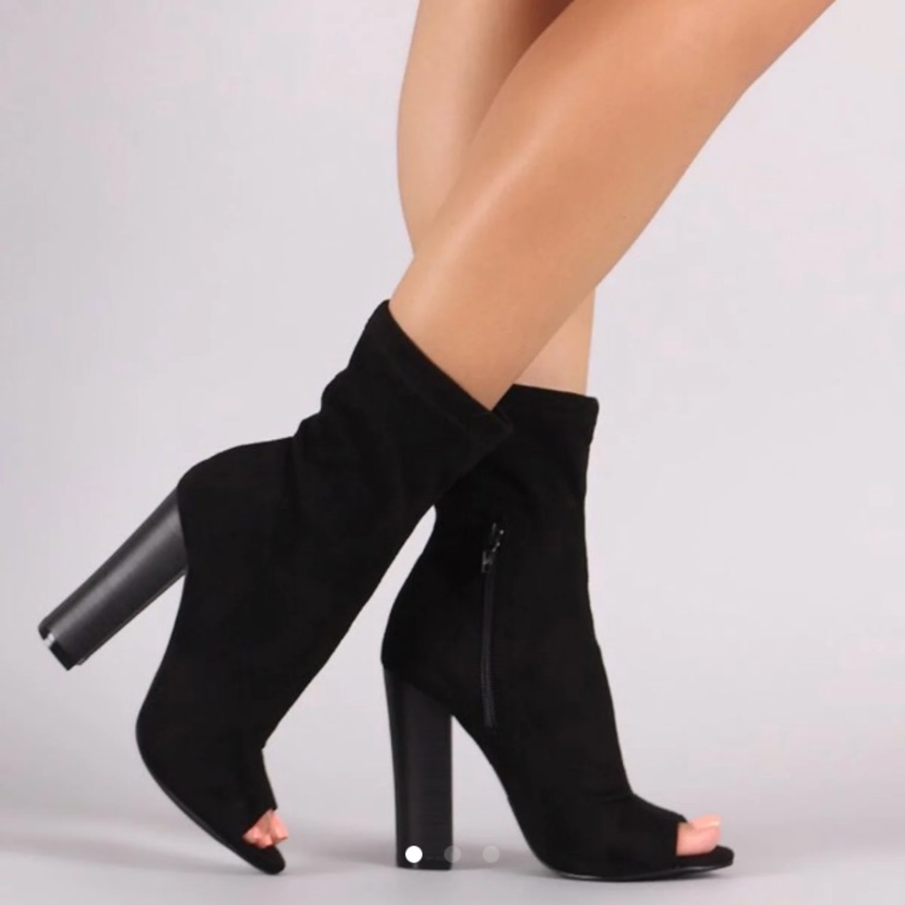 Peep Toe Ankle Booties